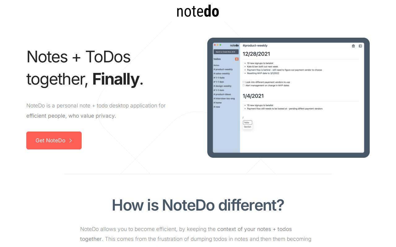 NoteDo - Notes + ToDos